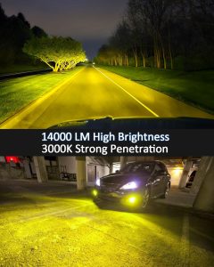 3000K Amber H11/H16/H8 LED Fog Light Bulb Yellow for Fog Lights Running Board Light Assemblies - Image 4
