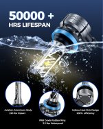 3000K Amber H11/H16/H8 LED Fog Light Bulb Yellow for Fog Lights Running Board Light Assemblies - Image 2