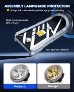 3000K Amber H11/H16/H8 LED Fog Light Bulb Yellow for Fog Lights Running Board Light Assemblies - Image 3