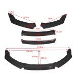 Universal Car Front Bumper Lip Tail Wing Spoiler Type L Rear Spoiler Tail Wing Kit - Image 3