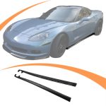 Gloss Black Auto Side Bumper Lip Splitter for Chevrolet Corvette C6 2005-2013 Side Skirt Body Kit Accessory - Image 2