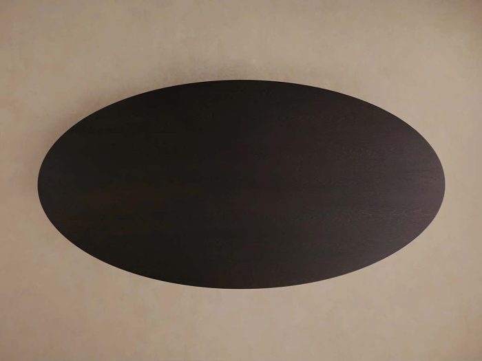 Perth Oval  Dining Table Solid Romanian Oak Hand-Sculpted Modern Style - Image 14