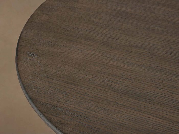 Saint Germain Round Wood Dining Table with Solid Oak Top Natural Wood Toulouse Base - Image 5