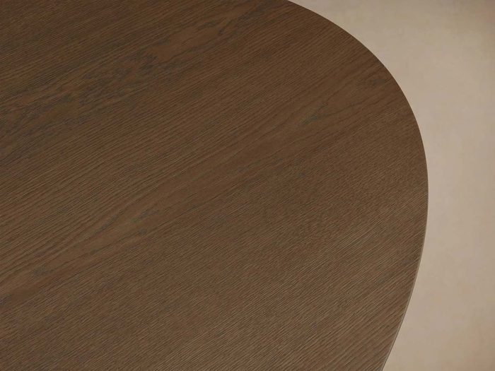 Perth Oval  Dining Table Solid Romanian Oak Hand-Sculpted Modern Style - Image 7