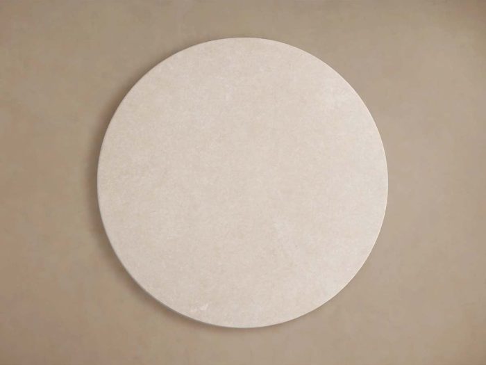 Saint Germain Round Dining Table with Marble Top Wood Dauphine Base - Image 10