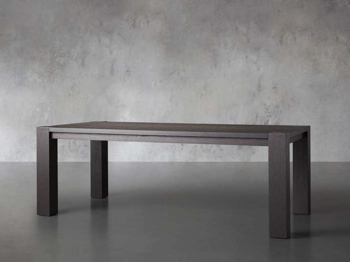 Parsons Rectangle Dining Table with Solid Romanian Oak - Image 2