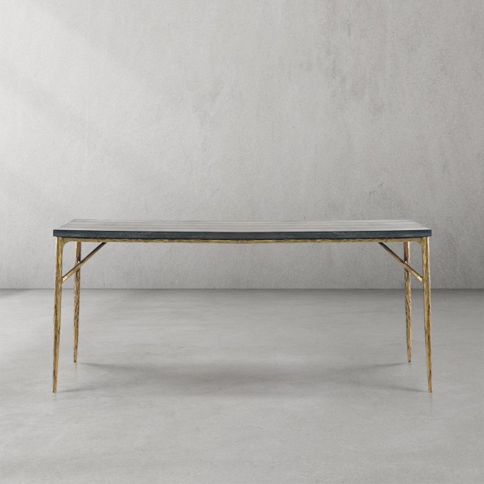 Thaddeus Metal Medieval Style Dining Table Hand-Forged Modern Kitchen Table - Image 7