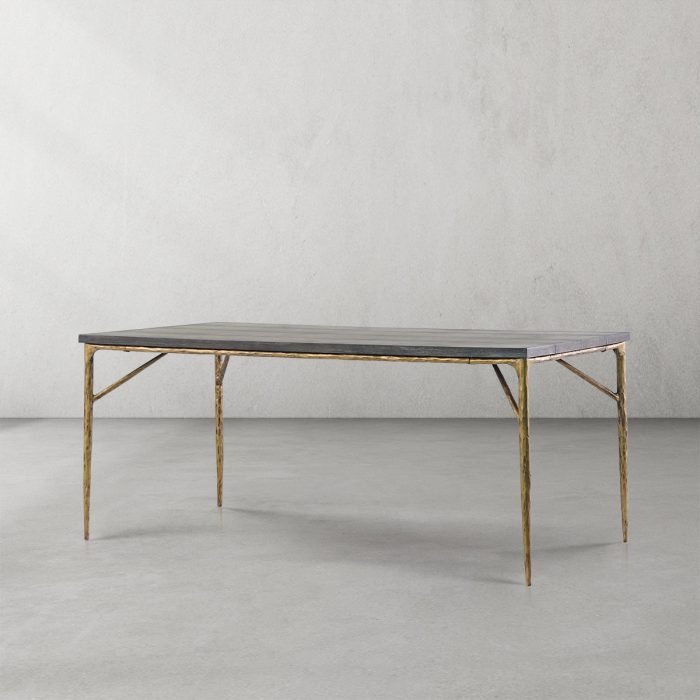 Thaddeus Metal Medieval Style Dining Table Hand-Forged Modern Kitchen Table - Image 16