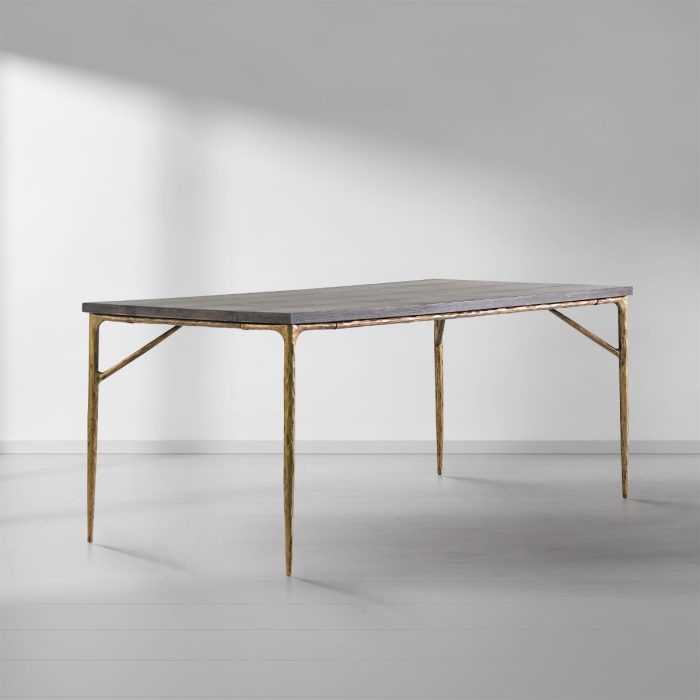 Thaddeus Metal Medieval Style Dining Table Hand-Forged Modern Kitchen Table - Image 8
