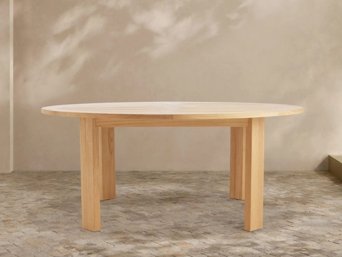 Bal Harbour Natural Teak Round Outdoor Dining Table - Image 3