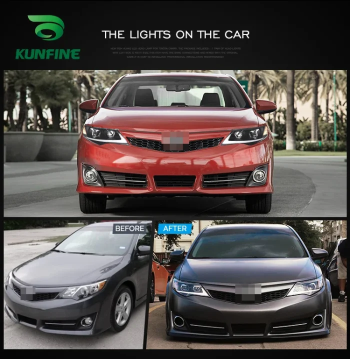 2PCS Car Styling Car Headlight Assembly For Toyota Camry 2012 2013 2014 LED Head Lamp Car Tuning Light Parts Plug And Play - Image 7