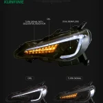 Car Styling Car Headlight Assembly For Toyota GT86 2012-UP&FT86 BRZ 2013-UP LED Head Lamp Car Tuning Light Parts Plug And Play