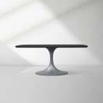 Aero Saint Germain Solid Oak Top Dining Table Tulip Rectangular Dining Table with Launette Base - Image 28