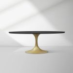 Aero Oval Solid Wood Dining Table Tulip Round Dining Table with Cast Steel Base - Image 48