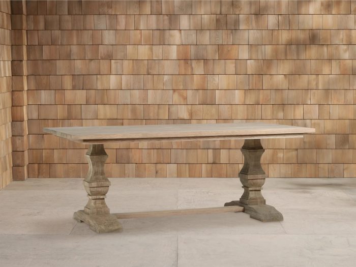 Hamptons Natural Teak Outdoor Dining Table  Classic English Garden Style Dining Table ﻿ - Image 2