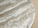 Edgewater Outdoor Dining Table in Jade Faux Marble Round Indoor Living Room Dinner Table - Image 3