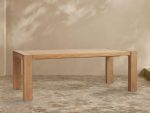 Canyon Outdoor Natural Teak Dining Table Rectangular Outdoor Garden Dining Table - Image 4