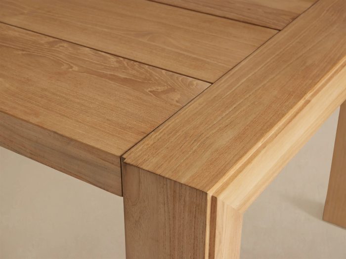 Canyon Natural Teak Outdoor Dining Table Rectangular Outdoor Dining Table - Image 3
