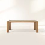 Canyon Outdoor Natural Teak Dining Table Rectangular Outdoor Garden Dining Table - Image 2