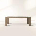 Canyon Outdoor Natural Teak Dining Table Rectangular Outdoor Garden Dining Table