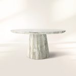 Edgewater Outdoor Round Jade Faux Marble Dining Table