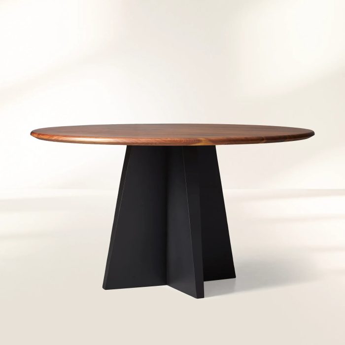 Modern Simplicity Jacob Round Dining Tablewith Vertex Solid Iron Base - Image 6
