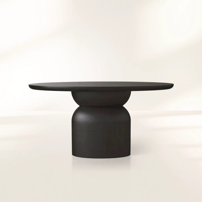 Perth Oval  Dining Table Solid Romanian Oak Hand-Sculpted Modern Style - Image 5