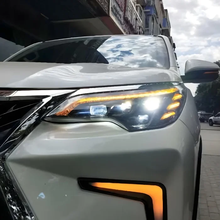 Car Front Lamps for Toyota Fortuner 2016-2020 LED Auto Headlights Assembly Upgrade Lexus Style Four Projector Lens Accessories - Image 5