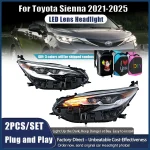 Car styling 2pcs Headlights For Toyota SIENNA 2021-2025 new style full LED Headlamps Assembly Upgrade Projector Lens Accessories - Image 3