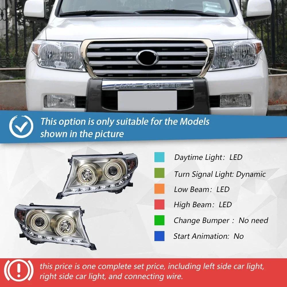 S0fee0d631b4642b1bc4848fd5da54f8bY.webp For Toyota Land Cruiser 2007-2015 LED Car Front lamps Assembly Upgrade Projector Lens Auto Headlights Plug and Play Accessories - Image 1