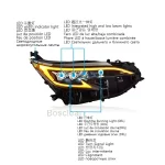 For 2021-2025 Toyota Sienna Headlight Assembly Upgrade LED Lens Daytime Running Light Streamer Steering Dynamic Turn Signal Lamp - Image 3