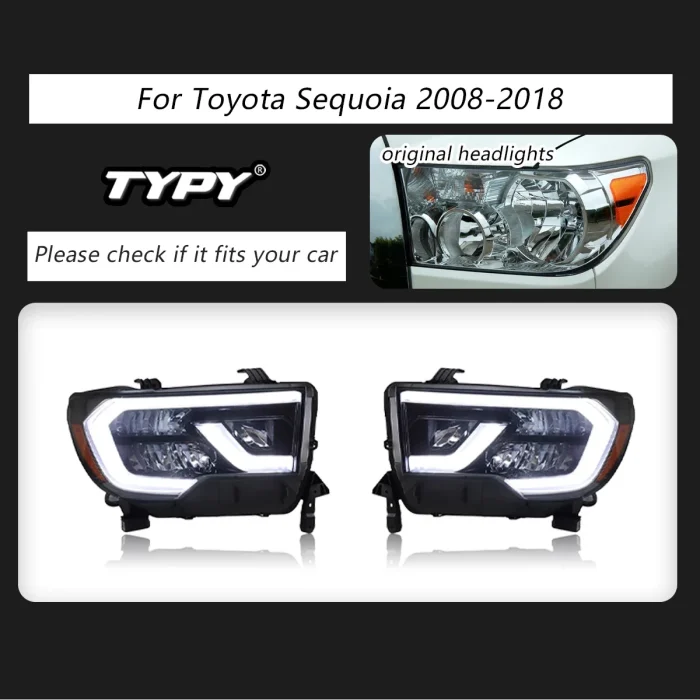 TYPY Car Light For Toyota Sequoia/Tundra Headlight 2007-2020 LED Projetor head Lamp DRL Headlight Auto Accessories - Image 3