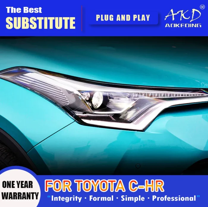 AKD Head Lamp for Toyota C-HR LED Headlight 2018-2021 Headlights CHR DRL Turn Signal High Beam Angel Eye Projector Lens - Image 7