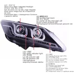 Auto Parts For Toyota Camry 2pcs Headlight Assembly 2012-2014 Headlamps latest Styling LED Daytime Dual Projector Car Accesorios - Image 4