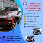 Car Front Lamps For Toyota Tundra 2014-2020 LED Auto Headlights Assembly Upgrade Bifocal Projector Lens Tools Accessories