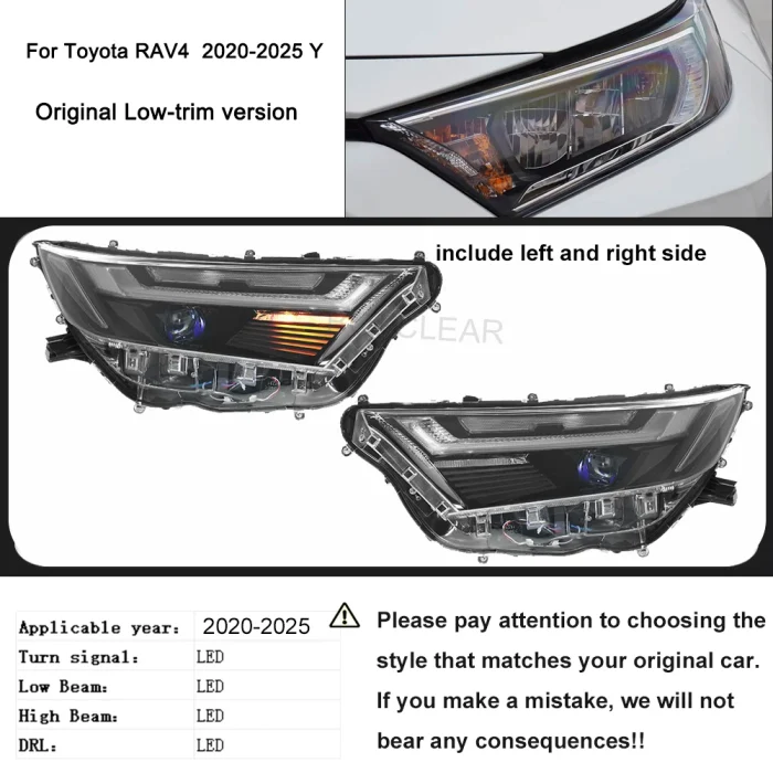 Car Lights For Toyota RAV4 Headlight 2020 2021 2022 2023-2025 LED Projetor headlamp Daytime Running Light Automotive Accessories - Image 2