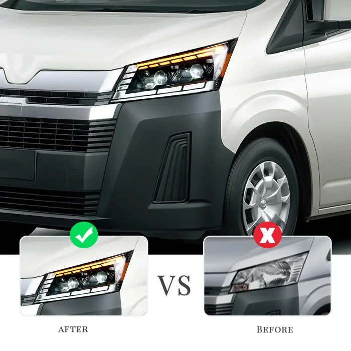 Car For Toyota Hiace Headlights Assembly 2019-2022 Upgrade Modified to New DRL Dynamic Turn Signal LED Headlamp Auto Accessories - Image 5