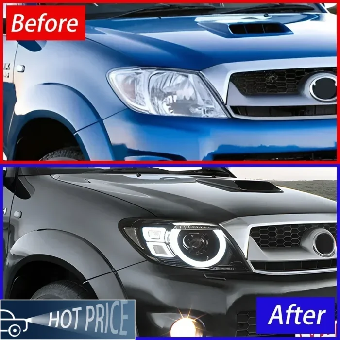 Car Headlights For Toyota Hilux Revo Vigo 2008-2011 All New Upgrade LED High Configuration Projector Lens Hot Sale Accessories - Image 2