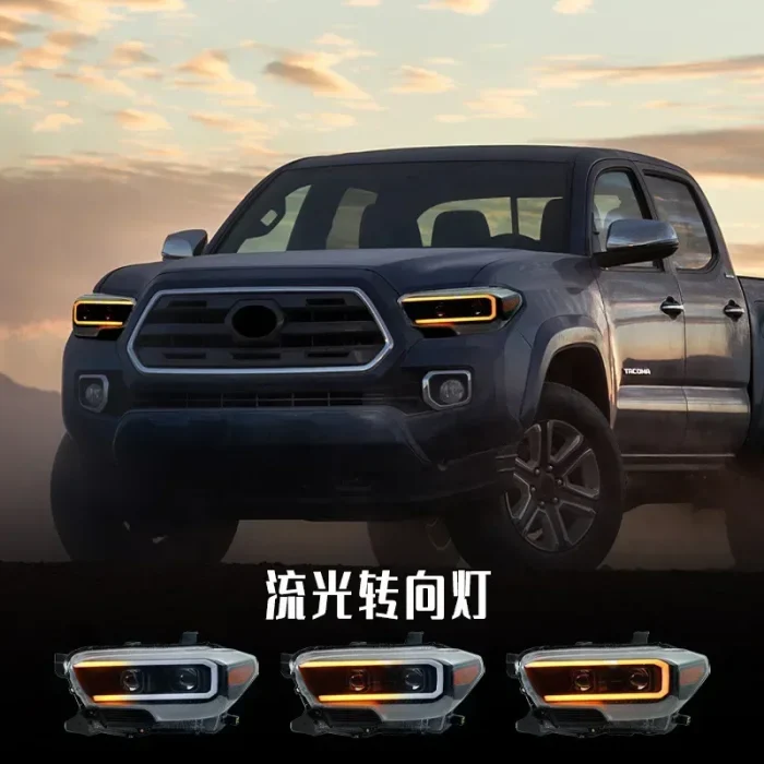 2pcs Auto Lamp LED Headlights With Full LED Lens and Sequential Signal For Toyota Tacoma Headlamps 2015 2016 2017 2018 2019 2020 - Image 9
