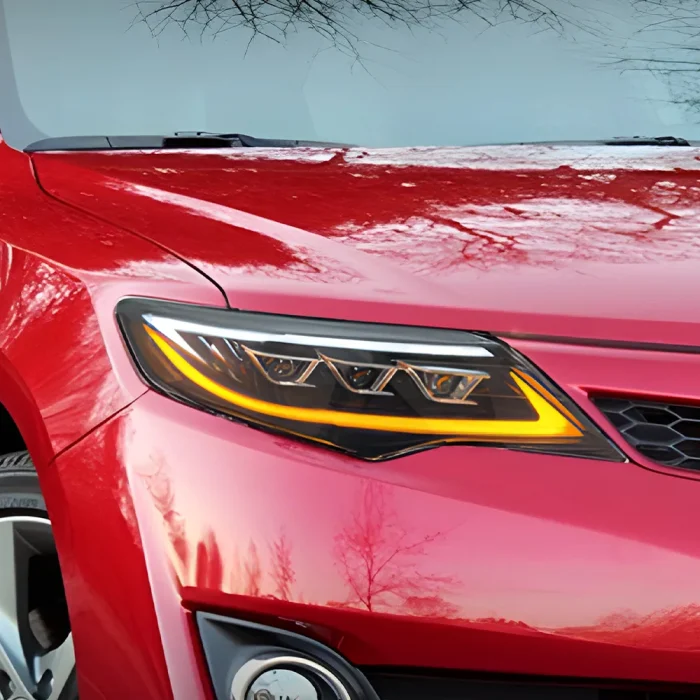 For 2012-2014 U.S. version Toyota Camry car front headlights LED automatic headlight assembly upgrade with dynamic 3-lens parts - Image 2