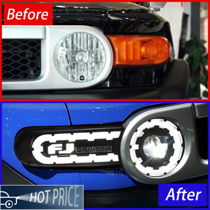 Car Lights For Toyota FJ Cruiser 2007-2017 LED DRL Auto Headlight Assembly Upgrade Startup Effect Projector Lens Accessories - Image 4