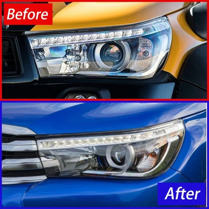 For Toyota Hilux Revo Vigo 2015-2021 Car Front lamps Upgrade Bifocal lens Plug and Play Accessories LED Auto Headlights Assembly - Image 6