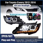 Auto Parts For Toyota Camry 2pcs Headlight Assembly 2012-2014 Headlamps latest Styling LED Daytime Dual Projector Car Accesorios - Image 3