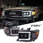 Car For Toyota Land Cruiser LC71 LC76 Headlight 2007-2022 Upgrade Modified to New DRL Dynamic Turn Signal LED Headlight Auto - Image 2