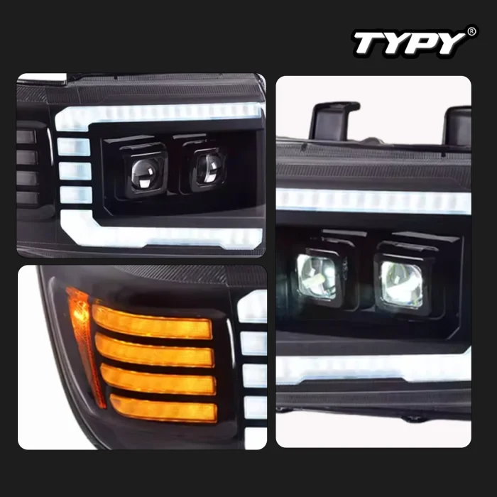 Car For Toyota Land Cruiser LC71 LC76 Headlight 2007-2022 Upgrade Modified to New DRL Dynamic Turn Signal LED Headlight Auto - Image 6