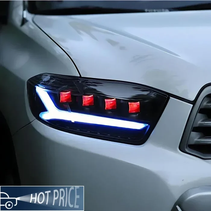 Car Headlights For Toyota Highlander 2009-2011 All New Upgrade LED Projector Four Lens Dynamic Light Design Hot Sale Accessories - Image 4