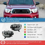 For Toyota Tacoma 2012-2015 Auto Headlights Assembly Upgrade High Configuration LED Bifocal Lens Car Front Lamps Accessories
