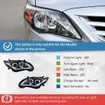 For Toyota Corolla 2011-2013 LED Car Front Lamps Assembly Upgrade New High Configure Projector Lens Auto Headlights Accessories