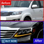 For Toyota Fortuner 2011-2015 LED Automatic Headlight Assembly Upgrade with Startup Animation, New Triple Lens, Plug and Play - Image 6
