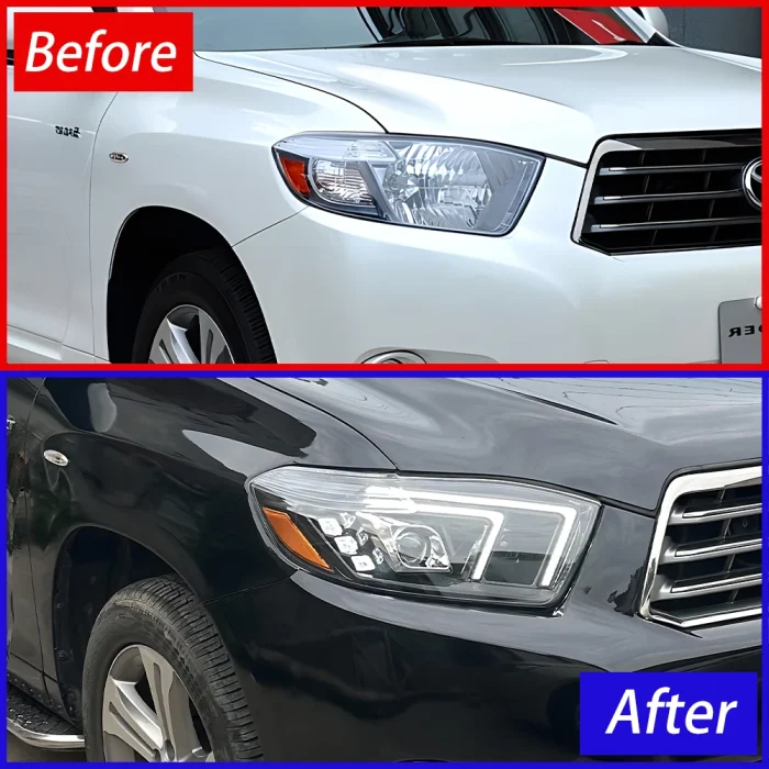 For Toyota Highlander 2009-2011 Front Headlights Upgrade New Design Car LED Projector Lens Dynamic Headlight Accessories - Image 4